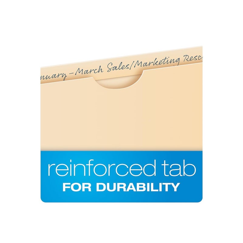 Pendaflex File Jackets, Legal Size, Manila, 2" Expansion, Reinforced Straight-Cut Tabs with Thumb Cut, 50 Per Box (23200EE), Beige - Image 4