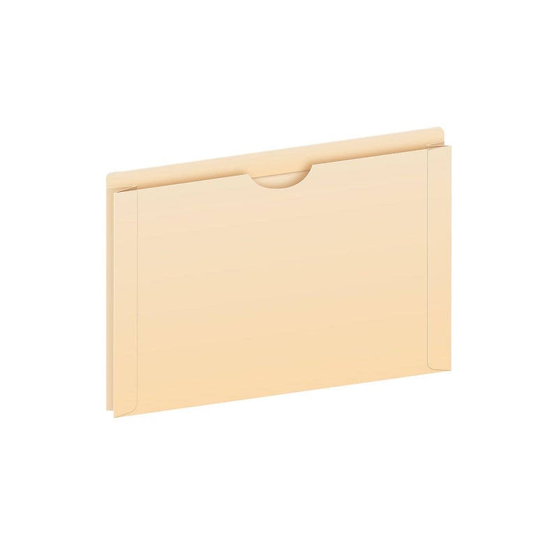 Pendaflex File Jackets, Legal Size, Manila, 2" Expansion, Reinforced Straight-Cut Tabs with Thumb Cut, 50 Per Box (23200EE), Beige - Image 1