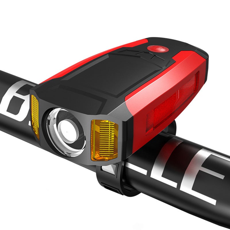 Bike Lights LEDs Cycling Headlight with 130dB Horn Speaker Battery Powered 5 Light Modes for Outdoor Riding Cycling - Image 2