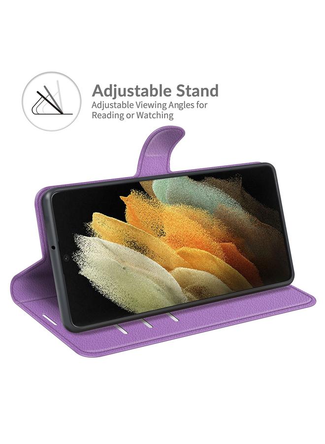 S-TOP Case For Samsung Galaxy S22 Ultra 5G Litchi Texture Horizontal Flip Protective Case with Holder & Card Slots & Wallet - Image 4