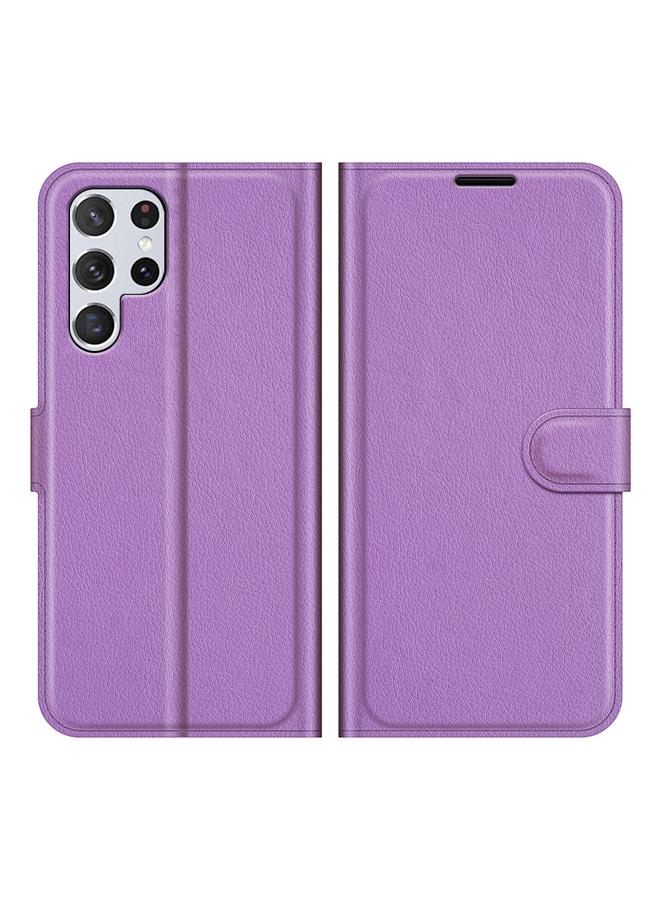 S-TOP Case For Samsung Galaxy S22 Ultra 5G Litchi Texture Horizontal Flip Protective Case with Holder & Card Slots & Wallet - Image 2