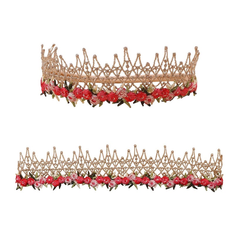 mligril Baby Girl Nylon Headbands Flower Hair Bows Accessories-Elastic Hair Band Crown Handmade FLoral Wraps Birthday Christmas Gifts for Girls Newborn Infant Toddler 3Pcs - Image 2