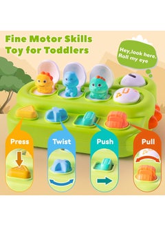 Generic Interactive Pop Up Dinosaur Toy for Baby, Colorful Cause and Effect Toys, Dino Figures Hide and Peek Toy for Early Learning Sensory Development, Birthday Gift for Boys Girls  - Image 2