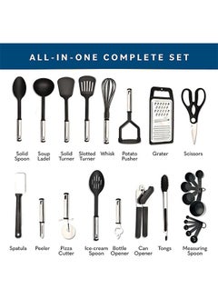 Garlo 25pc Kitchen Utensils Set - Nylon & Stainless Steel Cooking Utensils Set - Non-Stick Kitchen Utensils with Spatula Kitchen Tools Set  - Image 2