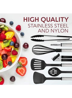 Garlo 25pc Kitchen Utensils Set - Nylon & Stainless Steel Cooking Utensils Set - Non-Stick Kitchen Utensils with Spatula Kitchen Tools Set  - Image 4