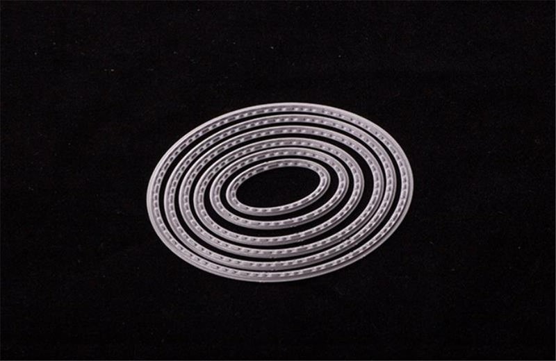 Mvchifay Cutting Dies Metal Stencils Scrapbooking Tool DIY Craft Carbon Steel Embossing Template for Paper Card Making (Oval Set) - Image 3