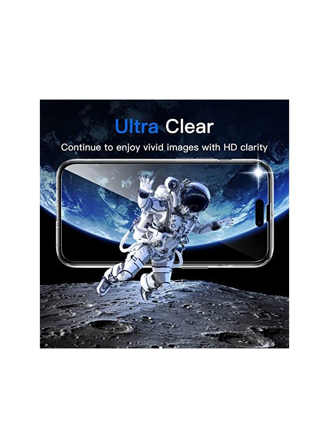 Jetech 3 In 1 Case For Iphone 14 Pro Max 6.7-Inch, With 2-Pack Screen Protector And Camera Lens Protector, Non-Yellowing Shockproof Bumper Phone Cover, Full Coverage Tempered Glass Film (Clear)  - Image 4