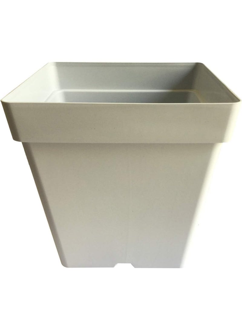 أيدل وعاء زراعة مربع كلاسيكي غير لامع 28 سم - متاح بألوان متعددة - للاستخدام الداخلي والخارجي - صندوق زراعة بلاستيكي متين للاستخدام في المنزل والحديقة والمكتب والشرفة - صنع في إيطاليا - بواسطة إيديل - Image 1