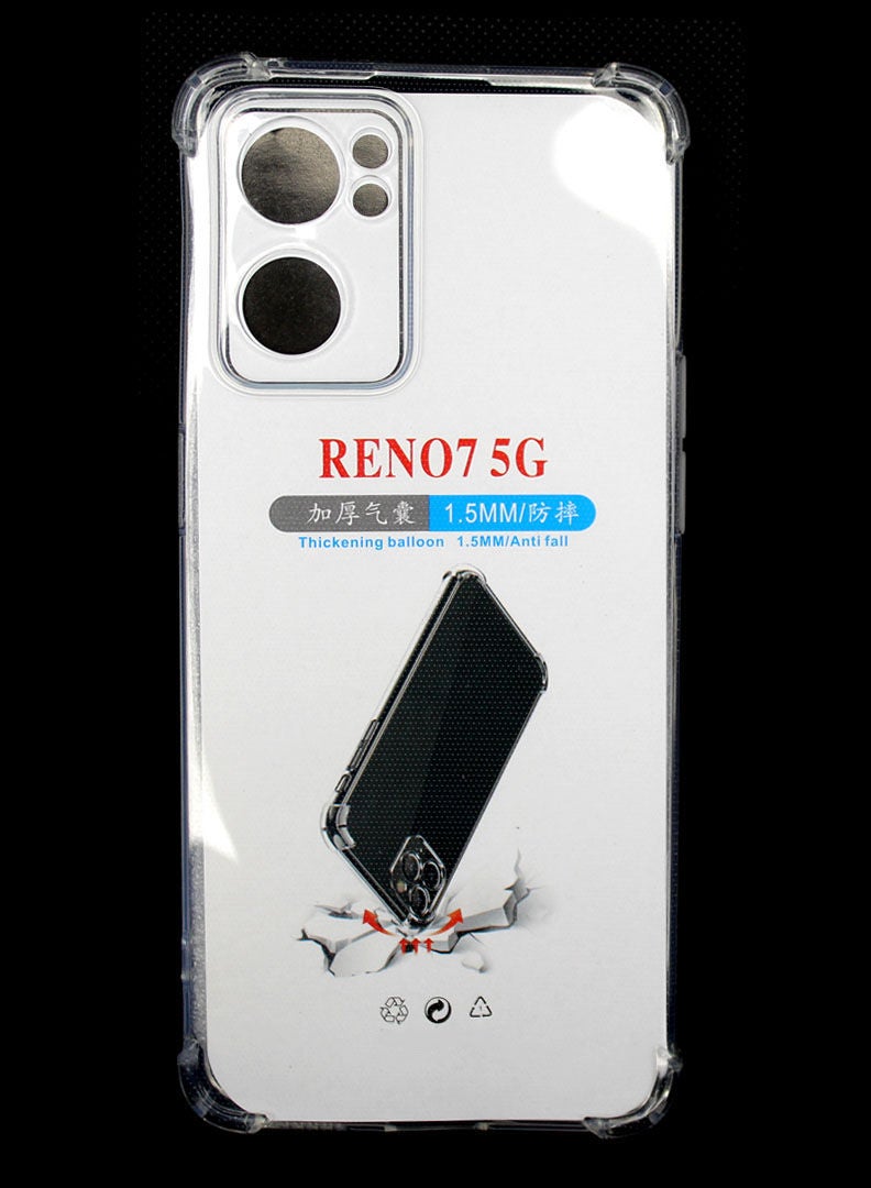 Theodor Protective Case for Oppo Reno 7 5G, Shockproof Phone Bumper Cover, Anti-Scratch Clear Back (Clear) - Image 1
