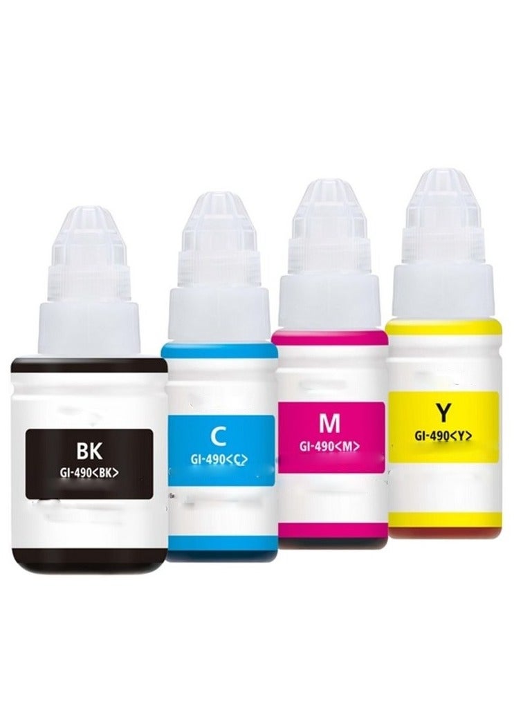 Nexuva GI-490 Ink (4-Pack) Compatible with Canon GI490 GI590 Ink Bottle Multipack for PIXMA G1000 G1400 G1500 G2000 G2400 G2500 G3000 G3400 G3500 Printers (Black,Cyan,Magenta,Yellow) - Image 2