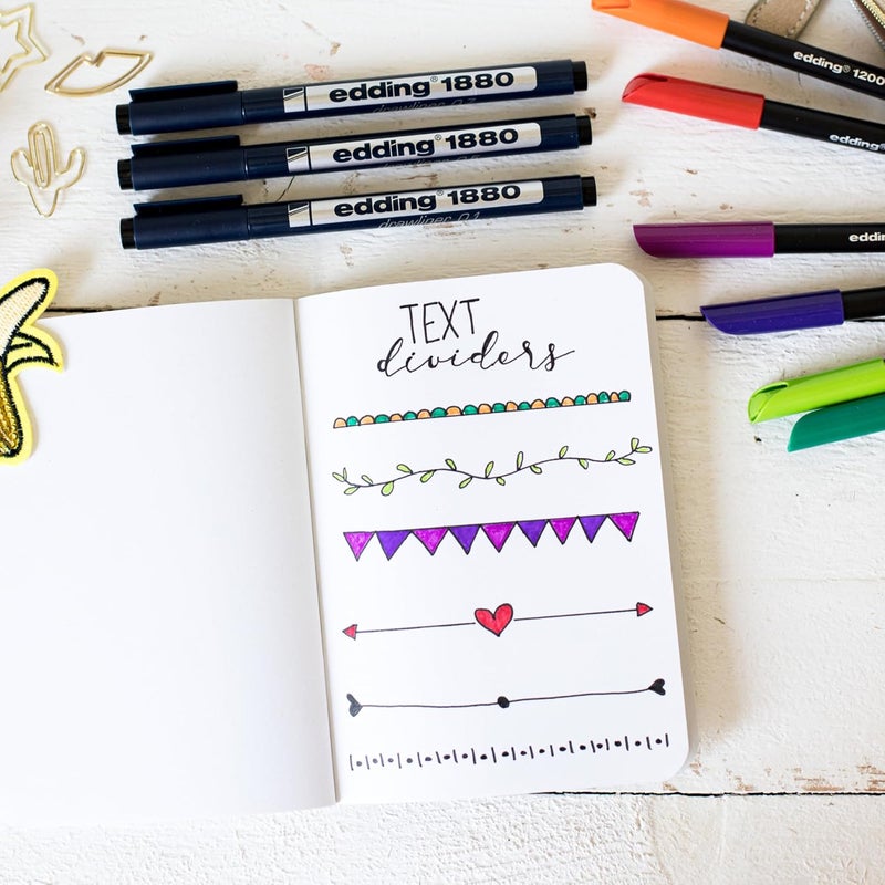 Edding 1880 profipen - black - set of 4 -line width 0.25-0.7 mm-fineliner pen for precise writing, sketching and technical drawing - fine, metal-encased nib - suitable for use with rulers and stencils - Image 4