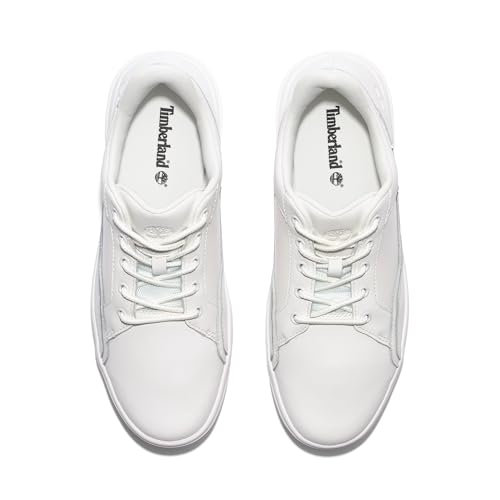 Timberland Men's Allston Low Lace Up Sneaker, White Full Grain, 13 Medium - Image 3