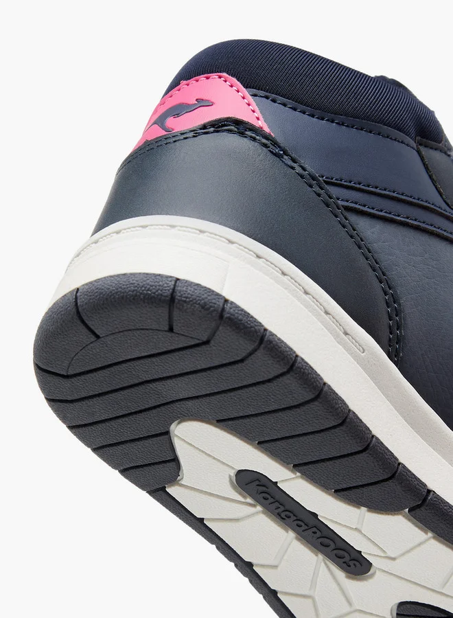 kangaROOS Girls' Panelled High Top Shoes with Hook and Loop Closure