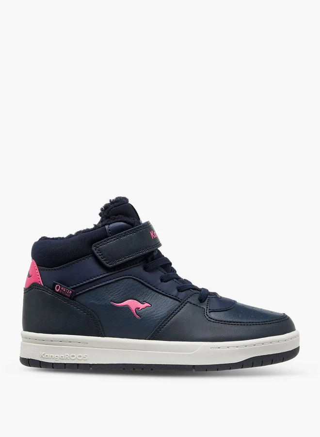 kangaROOS Girls' Panelled High Top Shoes with Hook and Loop Closure
