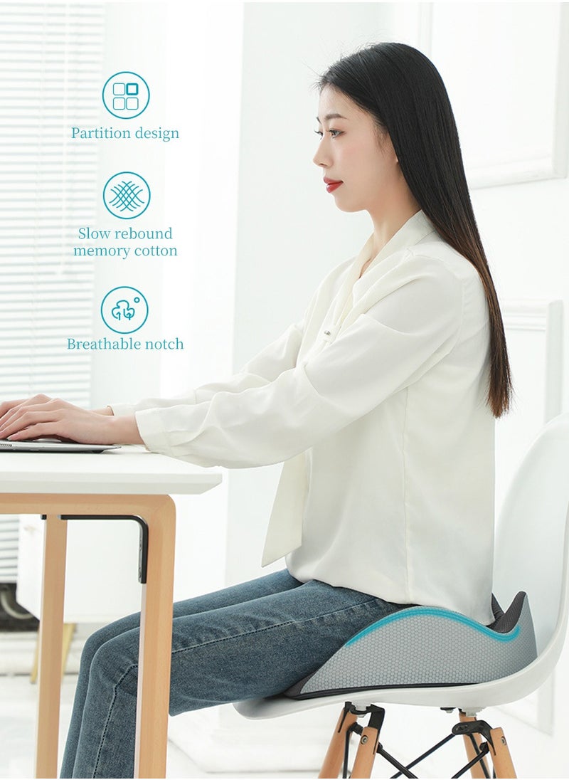LEOKOR Office Chair Cushion, Memory Foam Seat Cushion for Office Chair Pressure Relief Sciatica and Tailbone Pain Relief for Long Sitting , for Office Chair, Gaming Chair and Car Seat  - Image 2