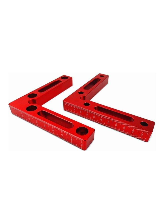 NIBEMINENT 2-Piece Aluminum Alloy Right Angle Clamps Red 21x4x13cm - Image 1