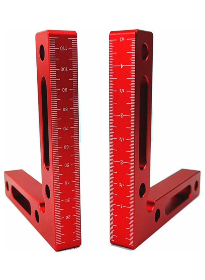 NIBEMINENT 2-Piece Aluminum Alloy Right Angle Clamps Red 21x4x13cm - Image 4