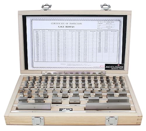 Accusize Industrial Tools 81 Pc Grade AS-1 Steel Gage Block Set, P900-S582 - Image 1