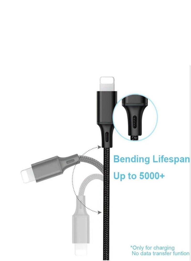 جو-ديز - 3 في 1 USB شحن سريع وكابلات متعددة آيفون أندرويد تايب سي 120 سم أسود - Image 1