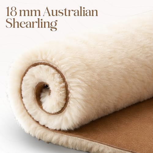 WaySoft Women's Genuine Australian Sheepskin Slippers, 18mm Wool Pile, Memory Foam, Durable Anti-Slip EVA Sole - Image 2