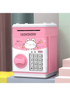 Specially Designed For Kidsren's Intelligent ATM Fun Storage Piggy Bank Automatic Money Roll Creative Password Unlocking Toy-Color:Happy Cat Happy Cat 821b-8