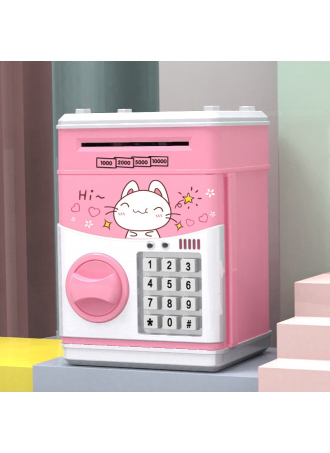 Generic Specially Designed For Kidsren's Intelligent ATM Fun Storage Piggy Bank Automatic Money Roll Creative Password Unlocking Toy-Color:Happy Cat Happy Cat 821b-8  - Image 1