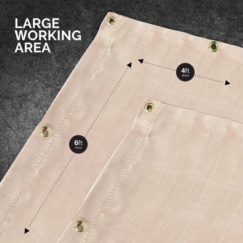 NEIKO 10908A Heavy Duty 4x6 Welding Blanket - Fire Retardant Fiberglass Protection - Image 5
