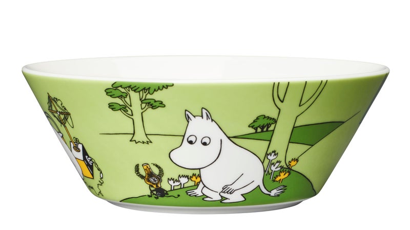 Arabia Moomin Bowl 59in Moomintroll GrassGreen