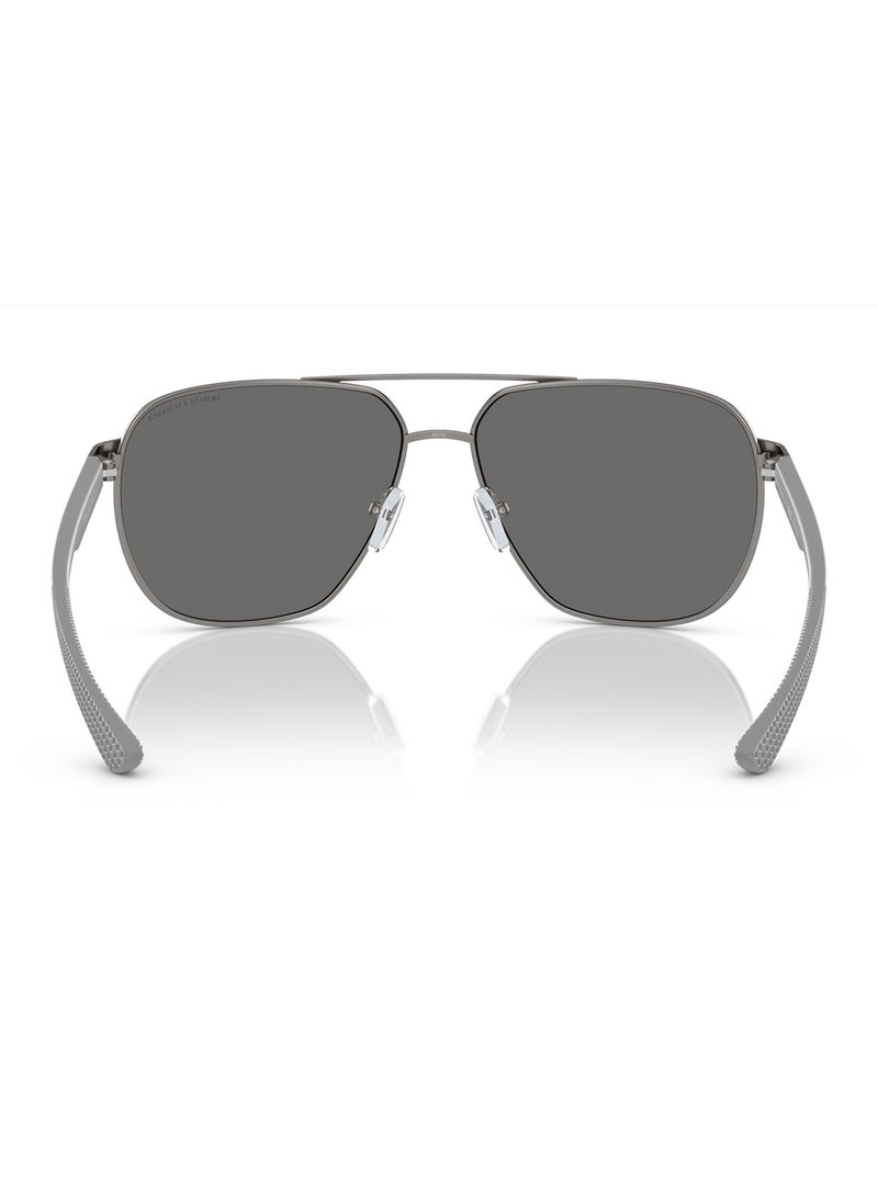 Armani Exchange نظارات شمسية دائرية للرجال - Ax2047S - حجم العدسة: 63 مم - رمادي مطفي - Image 4