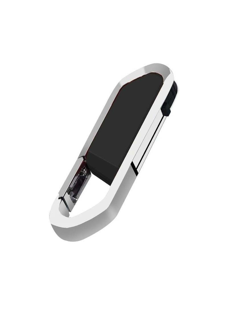 USB Flash Drive, Portable Metal Thumb Drive with Keychain, USB 2.0 Flash Drive Memory Stick, Convenient and Fast Pen Thumb U Disk for External Data Storage, (1pc 1GB Black)  - Image 1