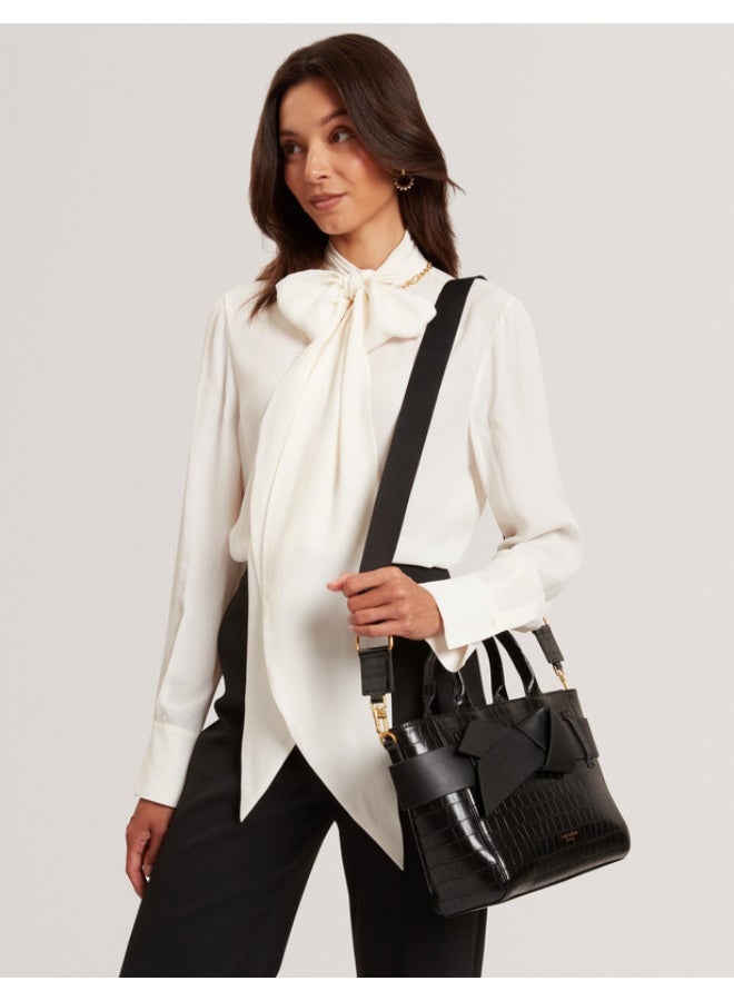 Ted Baker Croc Effect Knot Bow Crossbody Bag - Image 2