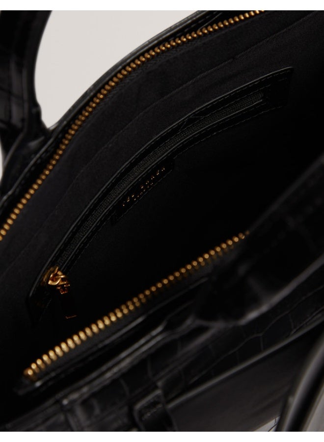 Ted Baker Croc Effect Knot Bow Crossbody Bag - Image 4