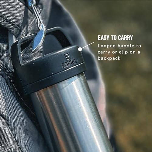ESPRO P0 Ultralight French Press Coffee Maker for Travel, Vacuum Insulated Stainless Steel, 16 Ounces, Brushed Stainless Steel - Image 4