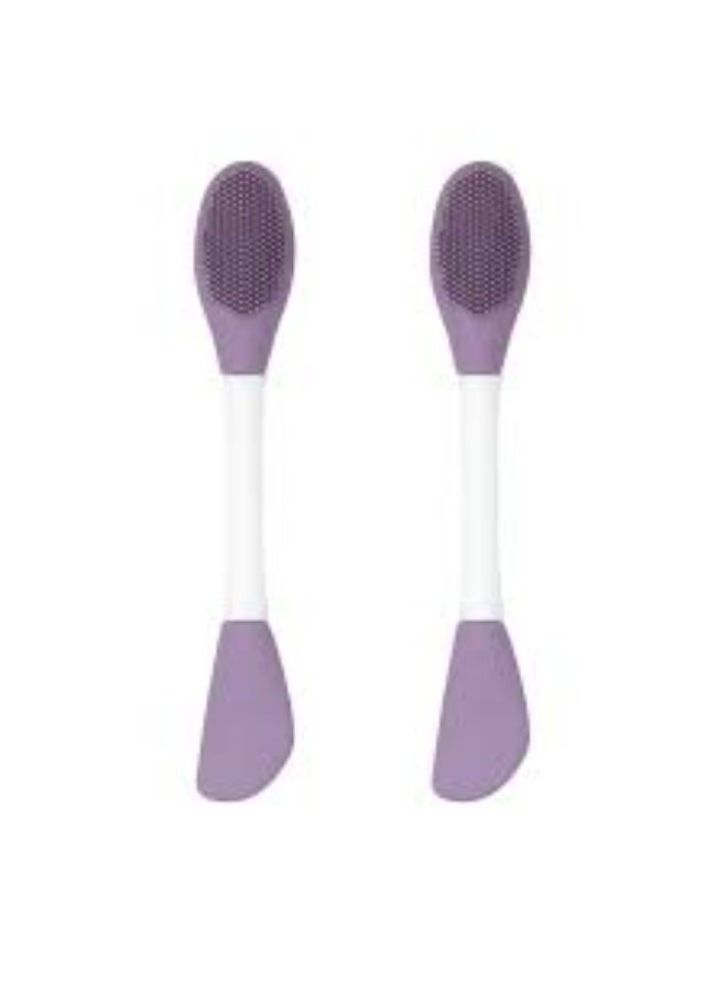 Face Mask Applicator & Face Wash Double Sided Brush Assorted Colours (1PCS) - Image 2