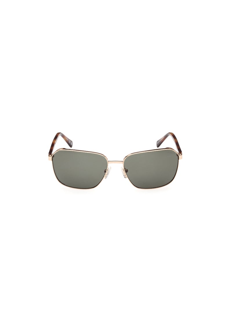 GUESS Men's UV Protection Rectangular Shape Metal Sunglasses GU0011732N59 - Lens Size: 59 Mm - Gold - Image 2