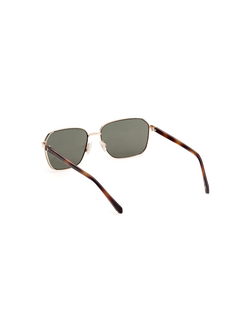 GUESS Men's UV Protection Rectangular Shape Metal Sunglasses GU0011732N59 - Lens Size: 59 Mm - Gold - Image 5