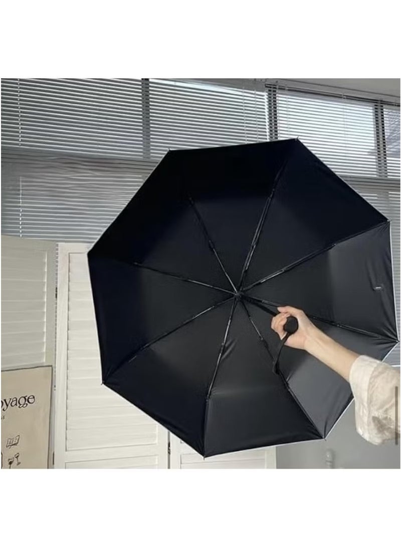 هويتك مظلة أوتوماتيكية بالكامل مزدوجة الأغراض، لون أسود صيفي  - Image 2