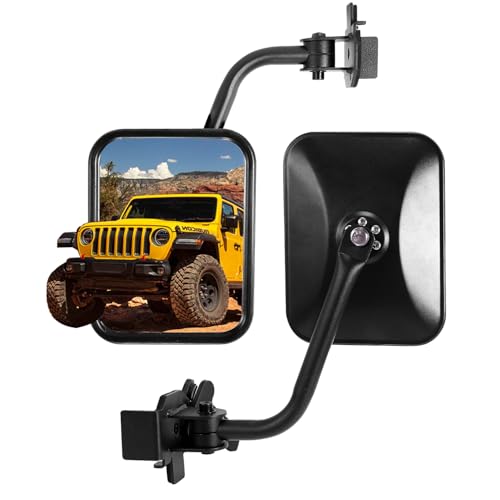 SUNPIE Mirrors Doors off Compatible with Jeep Wrangler JL/JLU 2018-2025 and Jeep Gladiator (JT) 2019-2025, Doorless Side Mirrors for JL Install Tube Door, NOT for JL 4XE - Image 1