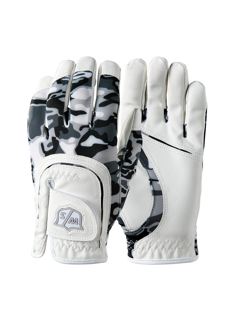 Wilson Feel Plus Kids' White/ Black Golf Glove, Left Hand - Image 4