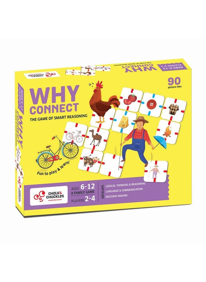 CHALK AND CHUCKLES Why Connect Board Game, Toys For Kids 5+ Years, Super Fun Family Game, Gifts For Girls, Boys Age 4-9 Year Old - Image 1