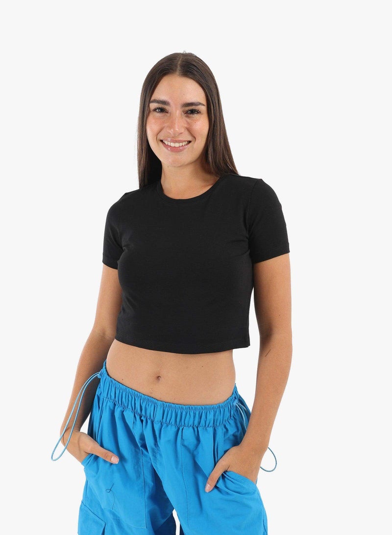 Carina Cotton Basic crop-top