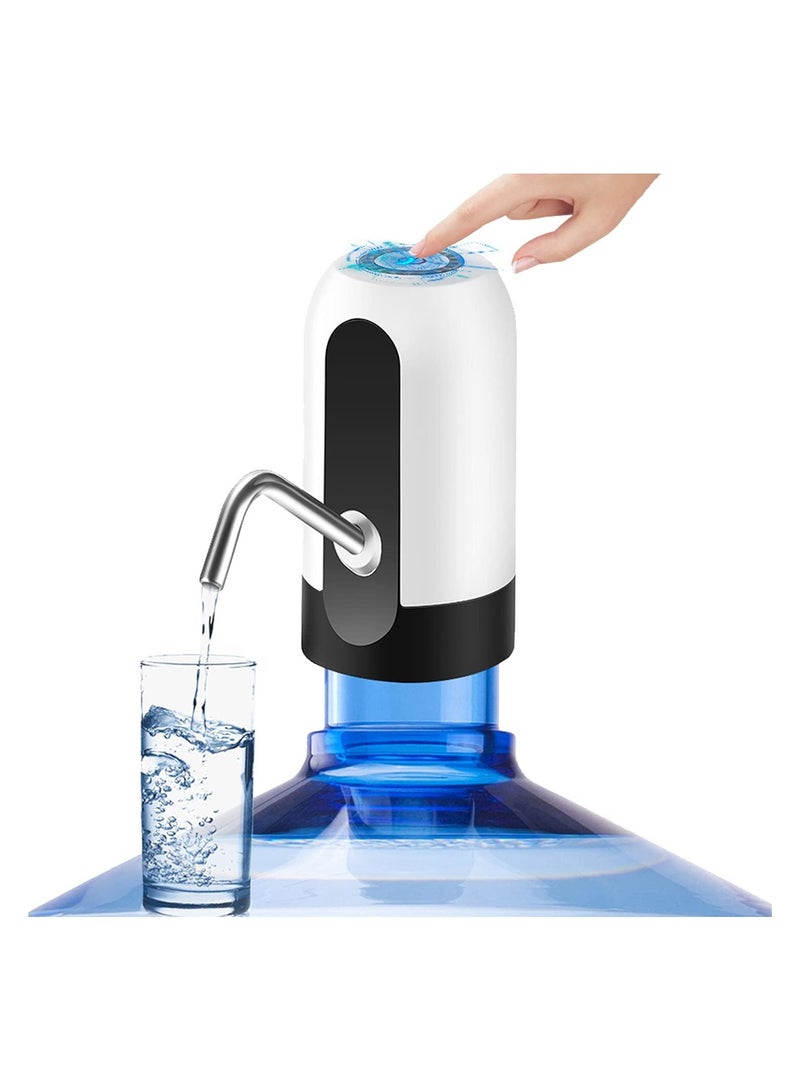 Usb Charged Bottle Water Pump White - Image 1