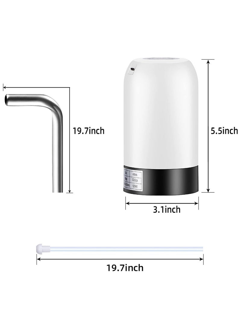 Usb Charged Bottle Water Pump White - Image 2