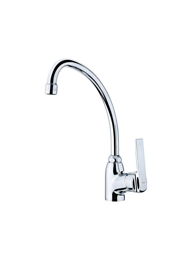 TEKA In 912 Single Lever Kitchen Tap With High Spout And Anti-Scale Areator Silver - Image 1