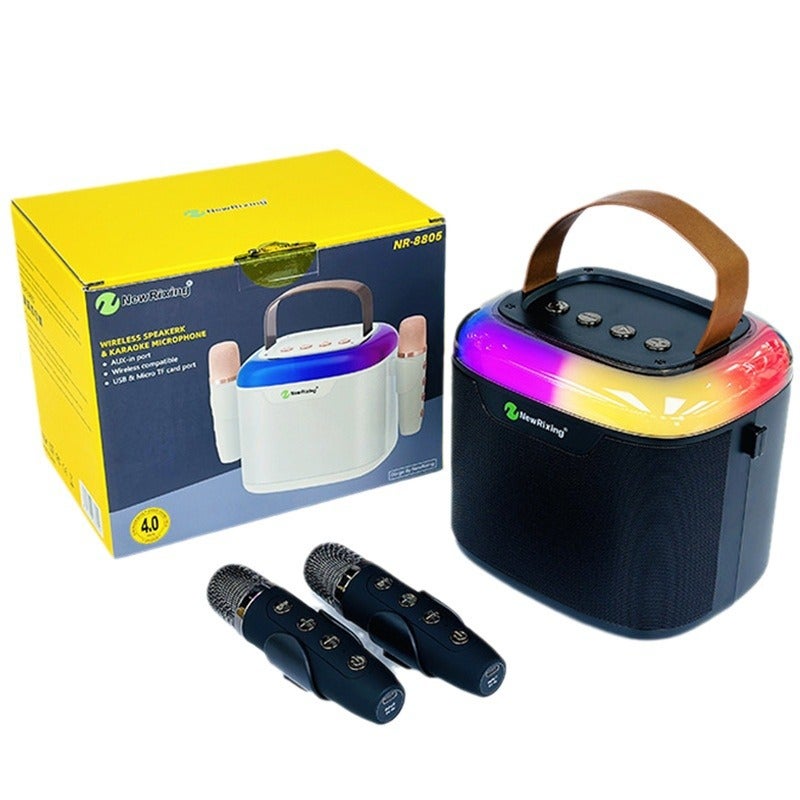 ميكروفون مكبر صوت بلوتوث كاريوكي شامل للعائلة KTV لاسلكي محمول صوت كاريوكي ملون جديد - Image 5