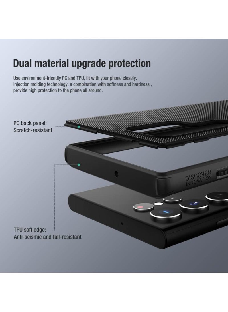 Nillkin Case Cover Super Frosted Pro  Case Anti-Scratch & Slip For Samsung Galaxy S23 Ultra (Black) - Image 5