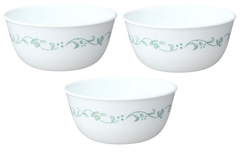 كوريل Corelle Lixpware 28 أونصة حساء سوبر/وعاء الحبوب الأبيض مجموعة من 3 - Image 2