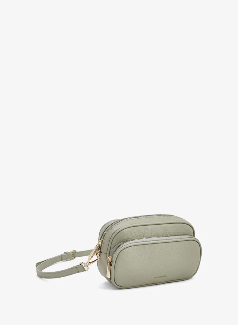Flora Bella By Shoexpress Solid Crossbody Bag with Detachable Strap