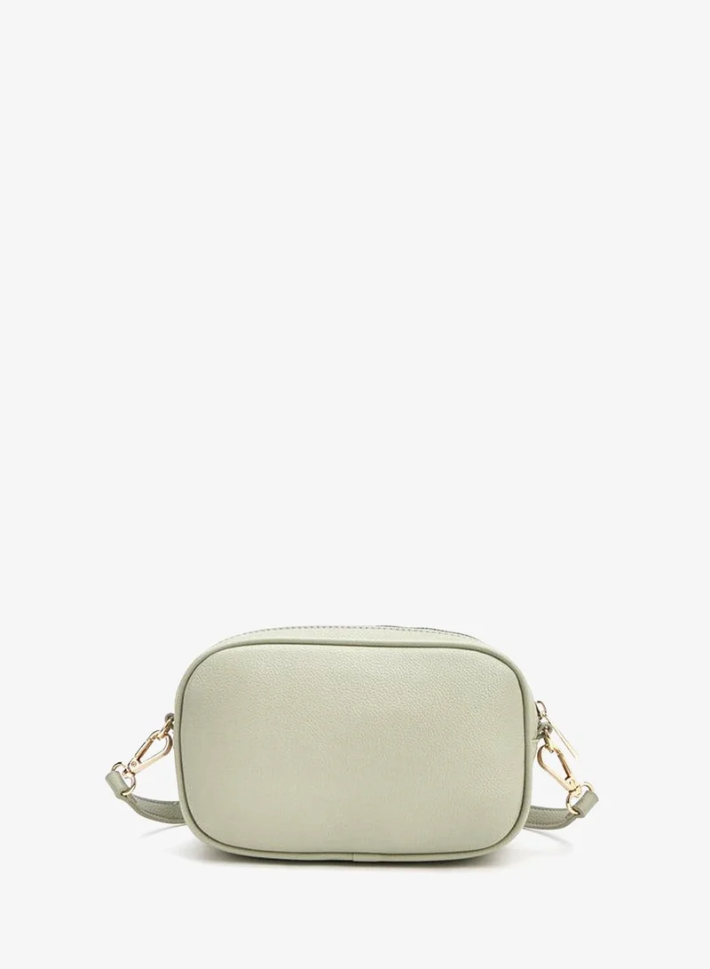 Flora Bella By Shoexpress Green Solid Crossbody Bag with Detachable Strap for Women | Best Price UAE