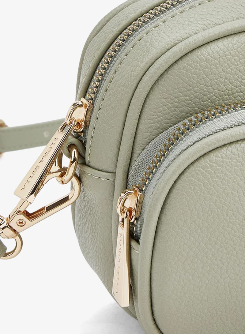 Flora Bella By Shoexpress Green Solid Crossbody Bag with Detachable Strap for Women | Best Price UAE
